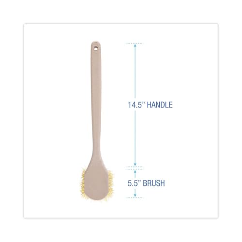 Boardwalk BWK4320 20 in. Long Polypropylene Fill Handle Utility Brush - Tan