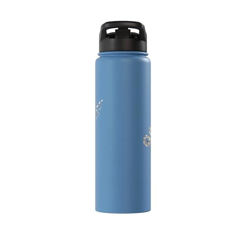 Goat Dandelion Kids Funny Farm Animal Goat Seeds Play Stainless Steel Insulated Water Bottle - color: Light Blue