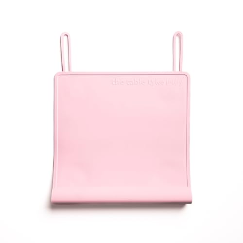 Silicone Suction Placemat | Teething Edge Bumper/Spill Stopper | Dishwasher Safe, Travel Ready, Fits Highchairs | Suction Cup Activity Mat for Babies & Toddlers | BPA Free (Ballet Pink) - color: Ballet Pink, size: 10.5" Baby