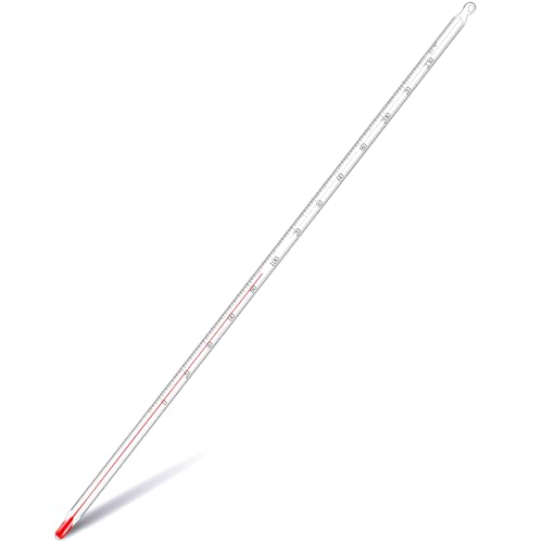 Relaxweex General Purpose Lab Thermometer 12 Inch Total Immersion Glass Liquid in Glass Thermometer for Laboratories Universities Food and Beverage Processing Clear(0 to 230 ℉) - style: 0 to 230 ℉