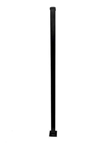 Weatherables Livingston Aluminum Fence Kit – DIY Kit for Backyard and Garden Fencing, Made with Durable Powder-Coated Aluminum that Combats Rust, Fading, and Corrosion (51” Post with Welded Flange) - size: Livingston 51" Post with Welded Flange