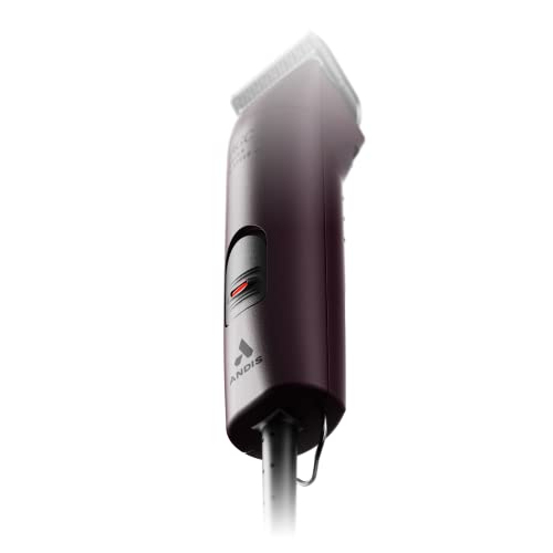 Andis Professional UltraEdge Super 2-Speed Detachable Blade Dog/Pet Clipper, Rotary Motor with Shatter-Proof Housing, Runs Calm & Silent, 14-feet Cord, for All Dog Coats & Breeds, 120 Volts, Burgundy | Rotary Motor with Shatter-Proof Housing, Runs Calm &