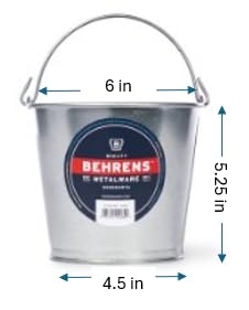 Behrens 1202 Galvanized Steel Pail, 2-Quart (24-Pails) - style: 24 Pails