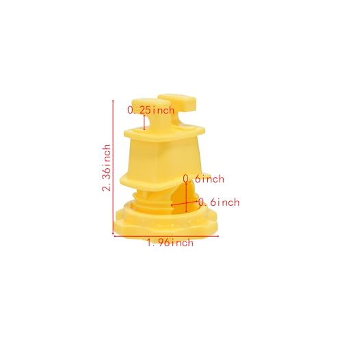 Electric Fence Wire Insulators, Screw Tight Round Post Clips, Yellow, 25 - color: yellow, size: 25