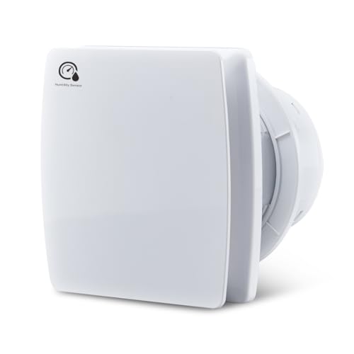5.9 Inch Bathroom Exhaust Fan with Humidity Sensor and Timer 110 CFM Powerful Ceiling or Wall Mount Vent Fan for Bathroom Basement Loft Garage