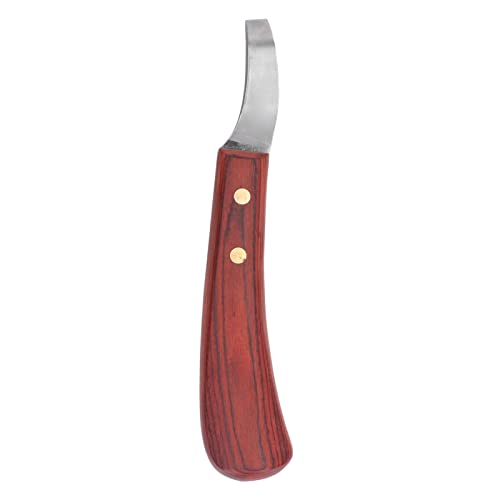 Hoof Knife for Horses on Both Sides, Loop Knife Horse, Farrier Knife, Horse Hoof Knife with Wooden Handle, Cattle Hoof Cutter, Stainless Steel Hoof Knife, Trimming Tool for