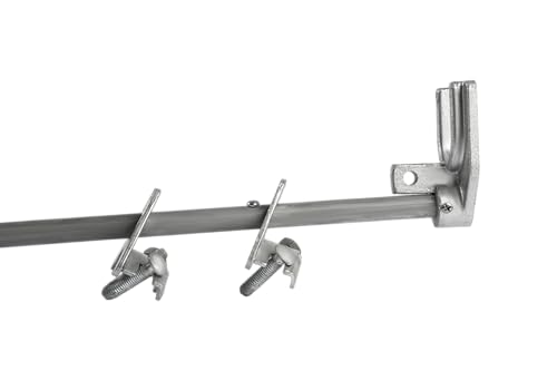 Heavy Duty Chain Link Drop Rod for Double Gates - Pull Style Fence Gate Latch Fits 1-3/8" Metal Frame - Secure Drop Bolt Ground Latch for Chain Link Gates,Pack of 1