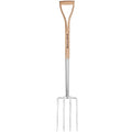Berry&Bird Garden Digging Fork, 37.4" Stainless Steel Garden Pitchfork | 4-Tine Heavy Duty Garden Fork Long Handle Spading Fork with D-Grip Ashwood Handle for Digging Planting Cultivating Aerating