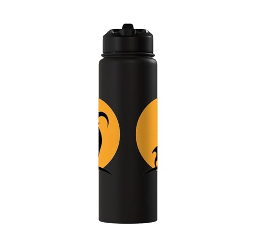 Sunset Wild Goat Capricorn Lover Gift Adult Men Women Kids Stainless Steel Insulated Water Bottle - color: Black