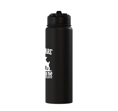 My Kids Are Buttheads Funny Goat Lover Goat Mom Farmer Stainless Steel Insulated Water Bottle - color: Black