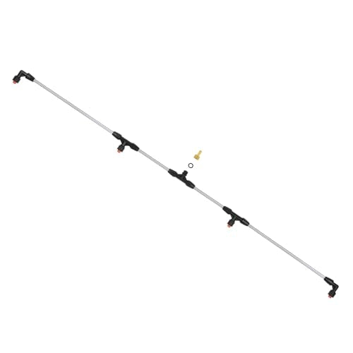 4 Nozzles Metal Sprayer Boom Wand with 3/8 Inch Brass Barb, Spray Wand, Switchable 2 Nozzle Pattern, Up To 55.1 Inches Long, Suitable For Watering Large Areas In Gardens, Farms