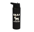 Halloween Baaa Im The Goat Funny Costume Men Women Kids Stainless Steel Insulated Water Bottle - color: Black