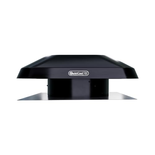 Quietcool AFR SMT ES-2.0 Roof Mount Smart Attic Fan - Up to 1950 CFM - As low as 25 Watts - Smart App Control - Thermostat and Humidistat - 20ft Power Cord - Plug-and-play - Three Speed