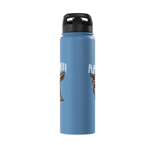 Goat Aaah Bleating Scream Animal Lover Farmer Men Women Kids Stainless Steel Insulated Water Bottle - color: Light Blue