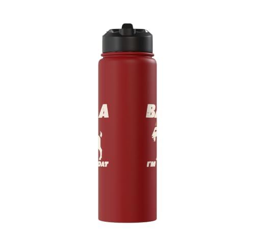 Halloween Baaa Im The Goat Funny Costume Men Women Kids Stainless Steel Insulated Water Bottle - color: Red