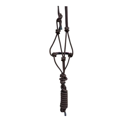 Majestic Ally Padded Beaded Nose Braided Rope Halter with 10' Matching Lead - Full (Brown) - color: Brown