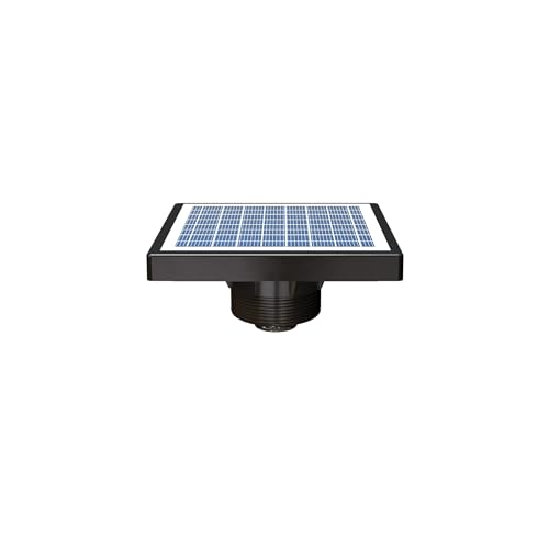 Quietcool UTF-SLR-04-L Solar Shed Fan with Light - Perfect for Backyard Sheds - Solar Powered - 3.5 Watt Solar Panel - No Wiring Required - style: UTF-SLR-04-L