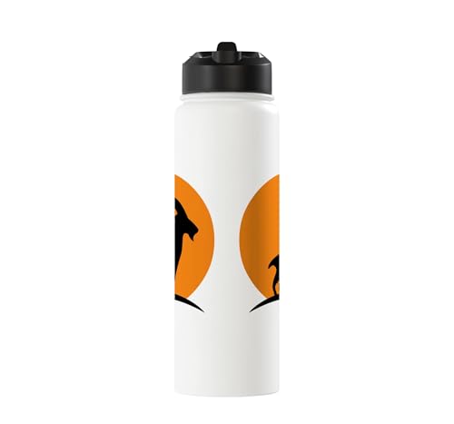 Sunset Wild Goat Capricorn Lover Gift Adult Men Women Kids Stainless Steel Insulated Water Bottle - color: White