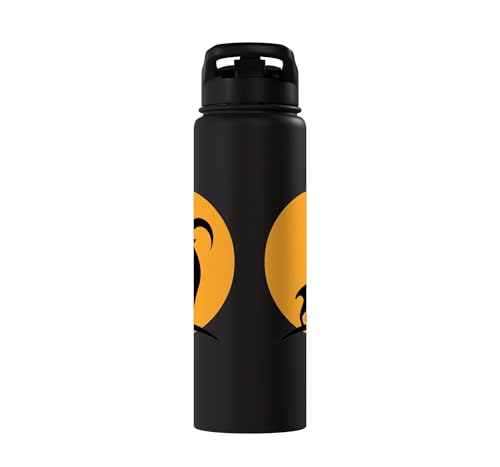 Sunset Wild Goat Capricorn Lover Gift Adult Men Women Kids Stainless Steel Insulated Water Bottle - color: Black