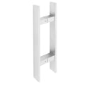 17 Inches Long 304 Stainless Steel Door Handle，Brushed Process Heavy-Duty Commercial Modern Door Pull Handle, for Doors with a Thickness of 12 mm, Silver