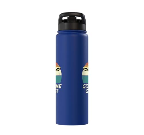 Goat Got Some Grass Retro Farm Animal Farmer Men Women Kids Stainless Steel Insulated Water Bottle - color: Royal Blue