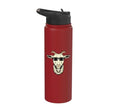 Goat Face Sunglasses Cool Farm Animal Men Boys Kids Women Stainless Steel Insulated Water Bottle - color: Red