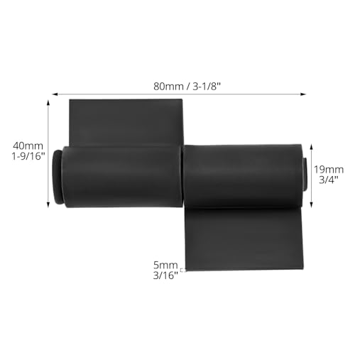 QWORK Heavy Duty Weld On Hinges - Detachable Pin, 5mm Thick Steel -for Trailer Ramp Gate Door, Pack of 2