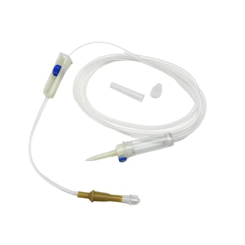 (12PCS/Box) IV Extension Set,67" I.V Tubing,Sterile Individual Packaging,for Lab and Pets Veterinary (Screw Mouth) - color: Screw Mouth