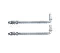 J-Bolt Post Hinge with 5/8" Hinge Pin Galvanized Post Gate Hinge for Chain Link Fence, Washers & Nuts Included (12" (2 Pcs)) - size: 12" (2 Pcs)
