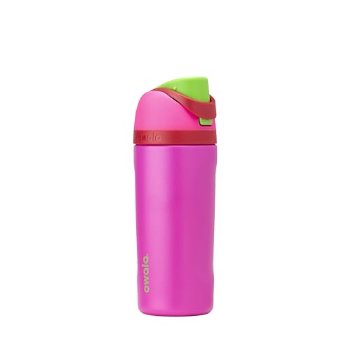 Owala FreeSip Kids Stainless Steel Water Bottle 16 oz All the Berries - color: All the Berries, size: 16 Ounces