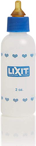 Lixit® 2 Ounce Nursing Bottle for Kittens Small Puppies, and Small Animals - Made in USA (1 Pack, 2 Ounce) - size: 1 Count (Pack of 1)