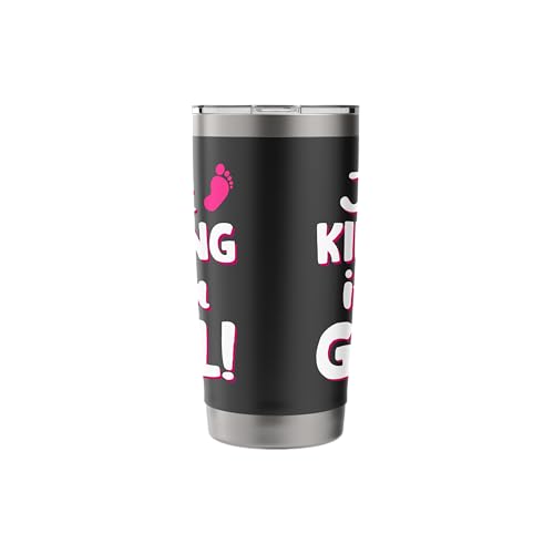 Just Kidding It's a Girl Pink Gender Reveal Party Supplies Stainless Steel Insulated Tumbler
