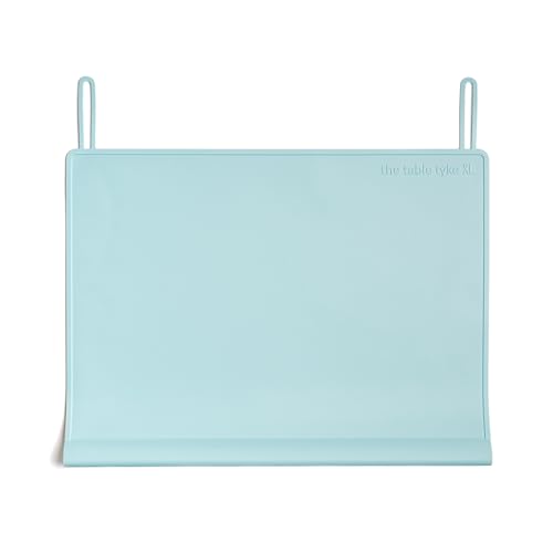 Table Tyke Placemat XL Silicone Baby Placemat with Teething Edge Bumper - Waterproof Toddler Table Mat for Eating, BPA Free, Dishwasher Safe (Sky Blue) - color: Sky Blue, size: 20" XL