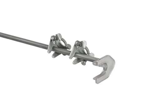 Heavy Duty Chain Link Drop Rod for Double Gates - Pull Style Fence Gate Latch Fits 1-3/8" Metal Frame - Secure Drop Bolt Ground Latch for Chain Link Gates,Pack of 1