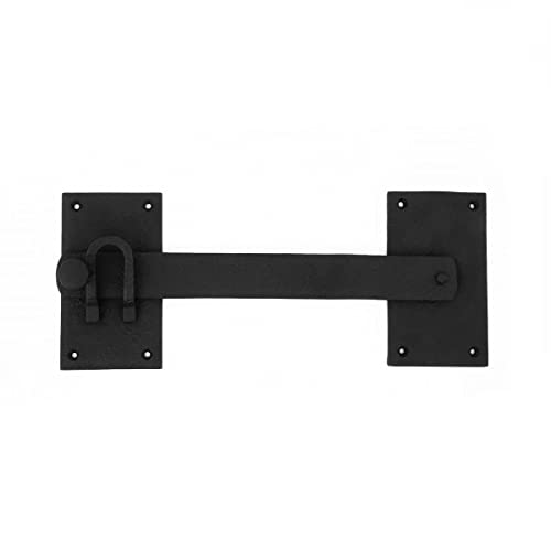 Fence Gate Latch Lock Black Wrought Iron Gate Latch 12 Inch | Renovator's Supply - color: 12-inch Latch, size: Pack of 1