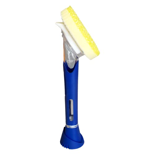 Colors May Vary | Soap Dispensing Dish Brushes, Texture Changing Washing Up Sponges With Liquid Dispenser - color: Blue