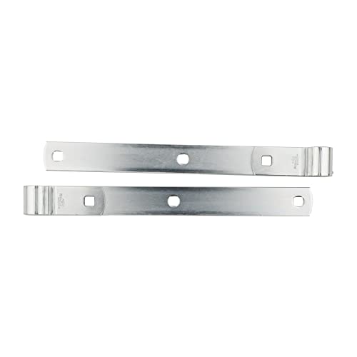 National Hardware Heavy Duty Gate Strap Hinges, 12 in, Steel, Zinc Plated | 150 lb Safe Working Load for Gates, Sheds and Barns; WeatherGuard Coating, Easy Bolt-On Install - size: 12 Inch