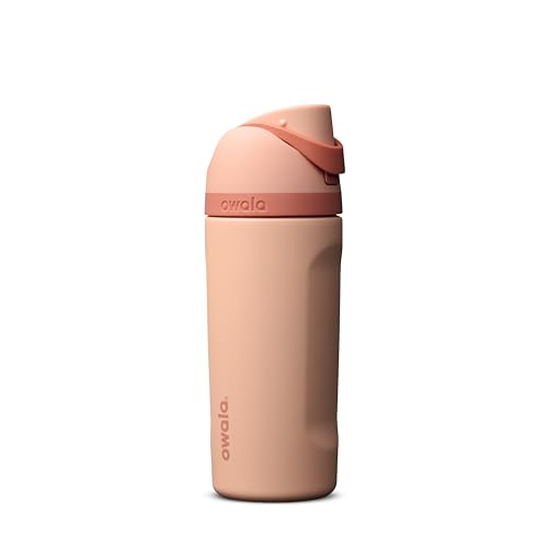 Owala FreeSip Kids Stainless Steel Water Bottle 16 oz Peach of Mind - color: Peach of Mind, size: 16 Ounces