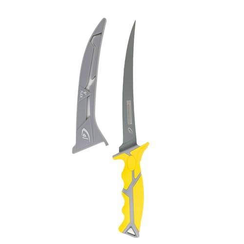 danco 9-Inch Karl Flex Fillet Knife with Swedish Steel Blade and Sheath | 9-Inch Karl Flex Fillet Knife, Swedish Stainless Steel Blade, Non-Stick Teflon Coating, TPR Grip, Sheath, Fresh/Saltwater - size: 9"