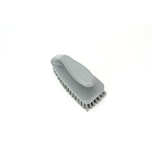 SPARTA Scrub Brush with Iron Shaped Handle and Stiff Bristles, Heavy Duty Scrubber Brush for Kitchen, Bathroom, Shower, Tile, Sink, Carpet and Bakepans, Polypropylene, 6 Inches, Gray - color: Gray, size: 6 Inches (Pack of 1)
