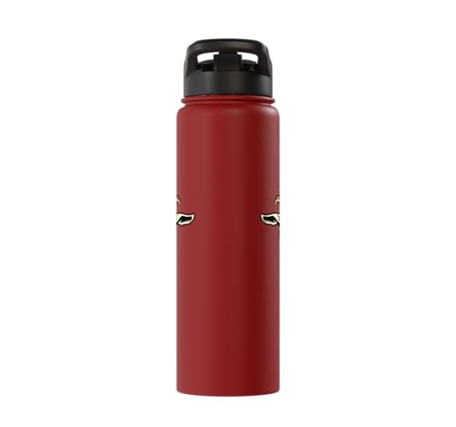 Goat Face Sunglasses Cool Farm Animal Men Boys Kids Women Stainless Steel Insulated Water Bottle - color: Red