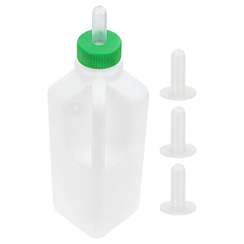 Angoily Lamb Feeding Bottle 29Oz Animal Feeding Bottle with 3 Nipples Livestock Milk for Sheep Baby Goats and Calves Large Capacity Farm Supply