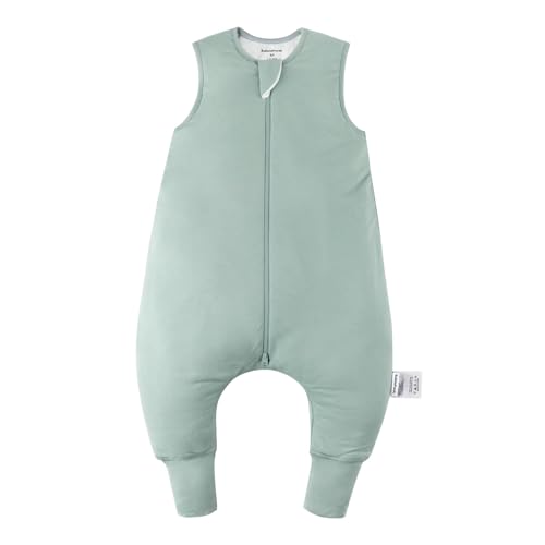BubblePanda Rayon Made from Bamboo Sleep Sack with Feet 3t-4t 2.5 Tog | Toddler Sleep Sacks with Legs, Soft Walker Sleeping Sack, Baby Wearable Blanket, 2-Way Zipper, Extra Long, Sage, X-Large - color: Sage, size: XL(3-4T)