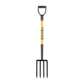 Truper Tru Pro 4-Tine Spading Fork, 30-Inch Heavy-Duty Fiberglass Handle with D-Grip, Professional Forged Steel Digging and Aerating Tool (Model BJ-4F / 30299) - size: 30-Inch, style: Tru Pro - Spading Fork 4-Tine