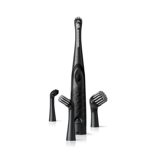Footwear Electric Cleaning Brush Pack - Shoe + Sneaker Cleaner - High Power Motor - Includes 4 Shoe Cleaning Brush Heads - Removes Mud, Dirt and Refreshes Footwear - AA Batteries Included