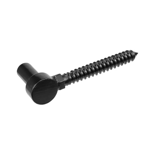 Antrader One-Piece Molding Chain Link Lag Screw Hinge,Gate Hinges,2Pcs | M12 Screw Eye Hook Hinge Bolts with Hole Dia 5/8 Adjustable Gate Sag for Wooden Fence,Farm Gate
