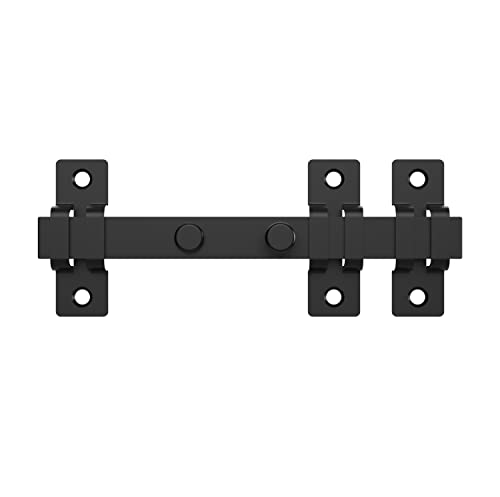 National Hardware Industrial Gate Slide Latch, 7.8", Steel, Black | Reversible for Left or Right Hand Mounting; WeatherGuard Finish for Wood and Metal Fence Gates
