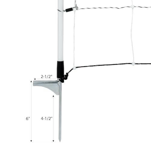 Premier 1 PermaNet® PrimaLite™ Fence – Sheep & Goats – 48"H x 100'L | White/black. Step-in wedge posts for extra stability. For sheep & goats. Keeps out coyotes & dogs. Energizer sold separately. - size: 100 ft