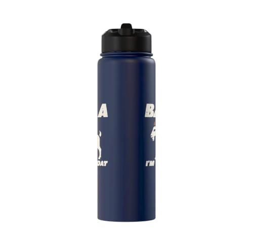 Halloween Baaa Im The Goat Funny Costume Men Women Kids Stainless Steel Insulated Water Bottle - color: Navy Blue