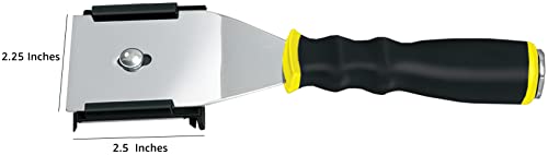 ALLWAY F42X Extendable Push/Pull Scraper with 4-Edge Blade, 2-1/2” | Soft-Grip Handle, 2 Edges for Fine Scraping, 2 Edges for Rough Scraping